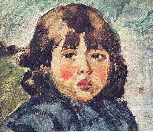Juan Luna Portrait of the young Andres Luna, the son of Juan Luna, created Spain oil painting art